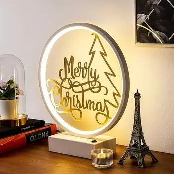 Opviq, XMAS10- XMAS10SHD, белый, золото, настольные лампы, 16 х 9 х 4 см, 100% металл