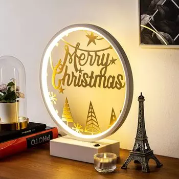 Opviq, XMAS12- XMAS12SHD, белый, золото, настольные лампы, 16 х 9 х 4 см, 100% металл