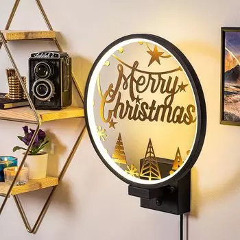 Opviq, XMAS20- XMAS20SHD, черный, медь, настенные светильники, 10 x 10 x 4 см, 100% металл