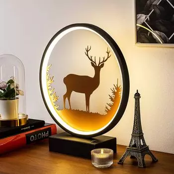 Opviq, XMAS7- XMAS7SHD, черный, медь, настольные лампы, 16 х 9 х 4 см, 100% металл