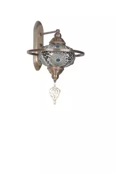 Opviq, Yeni- Yeni Macellan Aplik Mozaik Caml STL, Colorful, настенные светильники, 25 x 44 x 30 см, металлический корпус, мультиколор