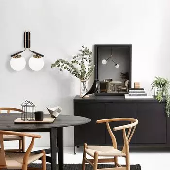 Opviq, Yldz- Yldz NMB, античный, черный, настенные светильники, 32 x 20 см, СТАЛЬНОЙ КОРПУС