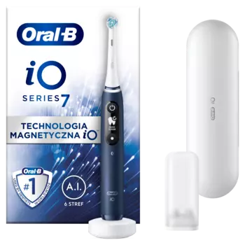 Магнитная зубная щетка Oral-B IO 7 Blue для чистки зубов, 1 упаковка