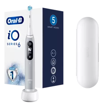 Oral-B iO Series 6 Grey Opal магнитная зубная щетка для чистки зубов, 1 шт.