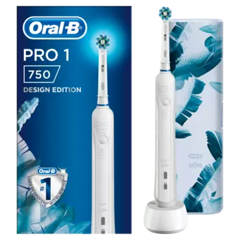Oral-B Pro 1 750 электрическая зубная щетка аккумуляторная: ручка, 1 шт., насадка, 1 шт., дорожный футляр, 1 шт.