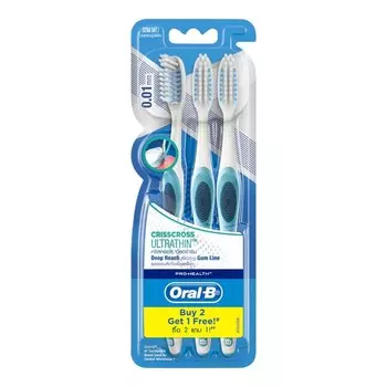 Oral B Зубная щетка Oral-B Crisscross Ultrathin, 3 шт, Blue