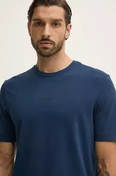 ОРАНЖЕВАЯ футболка Boss Orange, темно-синий