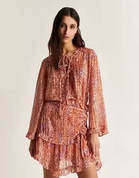 Оранжевая блузка-рубашка Scalpers