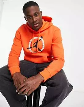 Оранжевая флисовая худи с логотипом Jordan Jumpman