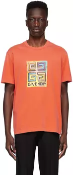 Оранжевая футболка 4G Sun Givenchy
