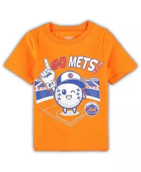 Оранжевая футболка New York Mets Ball Boy для новорожденных Outerstuff, оранжевый