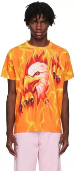 Оранжевая футболка с аэрографом Stockholm (Surfboard) Club