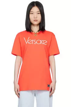 Оранжевая футболка с логотипом 1978 Re-Edition Versace