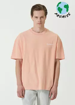 Оранжевая футболка с логотипом AllSaints