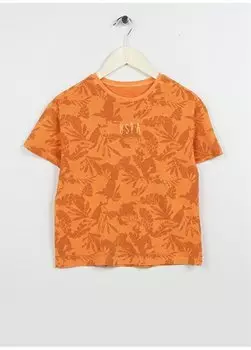 Оранжевая футболка с рисунком для мальчика ALTAMURAKIDS U.S. Polo Assn., оранжевый
