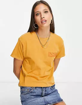 Оранжевая футболка с рисунком Topshop Inner Harmony
