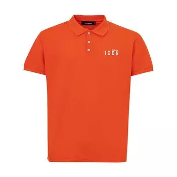 Оранжевая хлопковая рубашка-поло Dsquared2