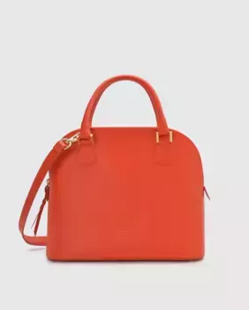 Оранжевая кожаная многопозиционная сумочка Leandra, оранжевый