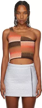 Оранжевая майка на одно плечо OK