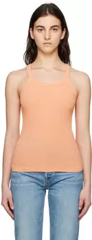 Оранжевая майка с круглым вырезом Re/Done