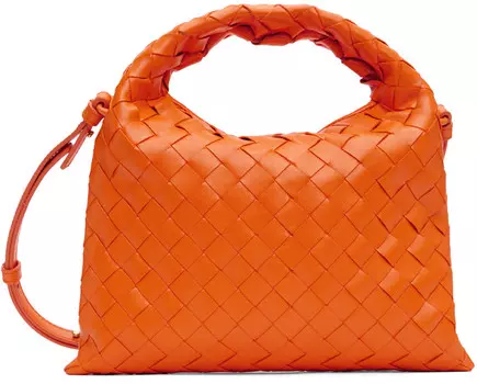 Оранжевая мини-сумка Hop Bottega Veneta