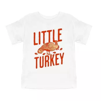Оранжевая молодежная футболка с короткими рукавами Little Turkey The Juniper Shop, белый