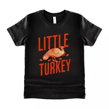 Оранжевая молодежная футболка с короткими рукавами Little Turkey The Juniper Shop, черный