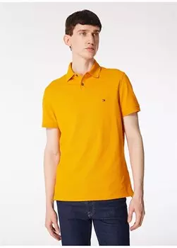 Оранжевая мужская футболка-поло MW0MW17770 Tommy Hilfiger, оранжевый