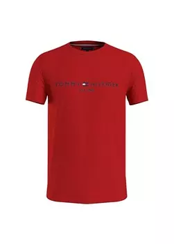 Оранжевая мужская футболка с круглым вырезом Tommy Hilfiger