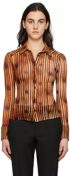 Оранжевая полосатая рубашка MISBHV