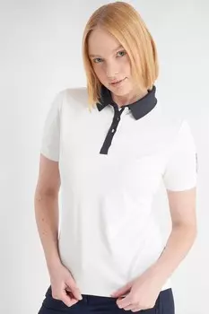 Оранжевая рубашка поло с короткими рукавами Whitney Calvin Klein Golf, белый