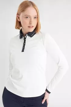 Оранжевая рубашка поло Whitney с длинным рукавом Calvin Klein Golf, белый