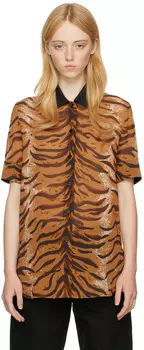 Оранжевая шерстяная рубашка Jil Sander