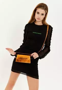 Оранжевая сумка через плечо металлик House of Holland, оранжевый