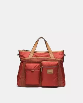 Оранжевая сумка-шопер из переработанных материалов со съемным ремнем на плечо Abbacino, оранжевый