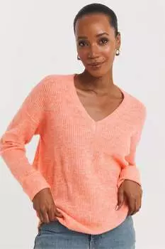 Оранжевая свободная туника с V-образным вырезом персикового цвета Jd Williams, оранжевый