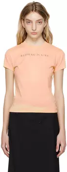 Оранжевая термореактивная футболка Acne Studios
