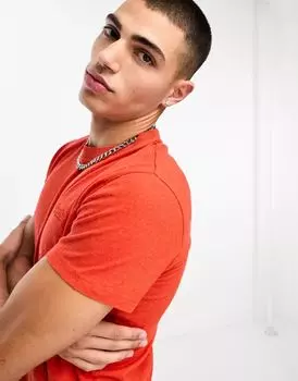 Оранжевая винтажная футболка с вышитым логотипом Superdry