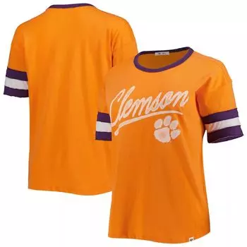 Оранжевая женская футболка '47 Clemson Tigers Dani Retro Slub