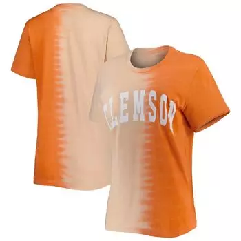 Оранжевая женская футболка Gameday Couture Clemson Tigers Find Your Groove с раздельным краем