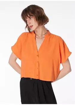 Оранжевая женская рубашка F4SL-GML0429 Fabrika, оранжевый