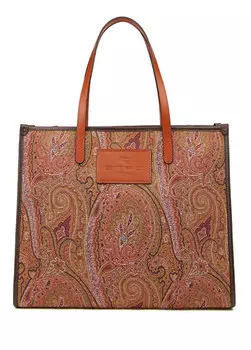 Оранжевая женская сумка с этническим узором paisley Etro