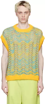 Оранжево-синий забавный жилет Bonsai