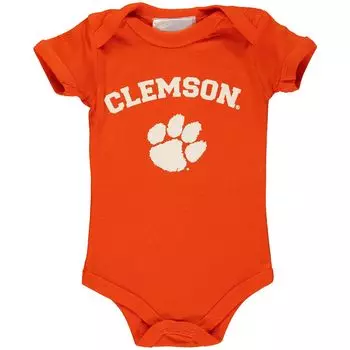 Оранжевое боди Infant Clemson Tigers Arch & Logo Unbranded