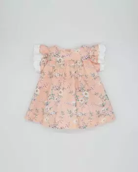 Оранжевое хлопковое платье для девочки Fina Ejerique, оранжевый