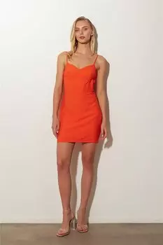 Оранжевое мини-платье с бретелями SS23D4782TU Sherin, апельсин