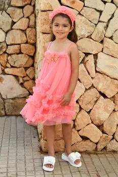 Оранжевое платье из тюля с зигзагом Angels Face, оранжевый