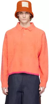 Оранжевое поло Le Raphia 'Le Polo Neve' Jacquemus