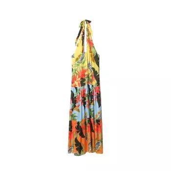 Оранжевое вискозное платье Desigual