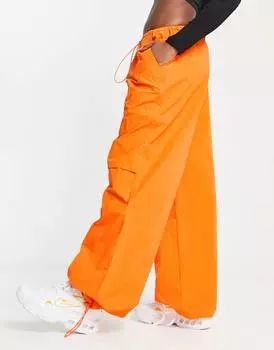 Оранжевые брюки карго ASOS DESIGN parachute